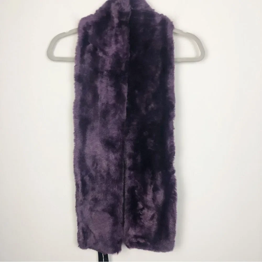 INC | NEW Faux Fur Purple Scarf One Size